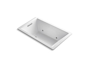 KOHLER K-1849-GCR-0 Underscore Rectangle 60" x 36" drop-in BubbleMassage(TM) Air Bath with chromatherapy