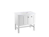 KOHLER K-CM5288-BD1 Tresham 36" bathroom vanity cabinet with sink and quartz top