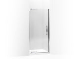 KOHLER 705727-L-SHP Finial Pivot Shower Door, 72-1/4" H X 39-1/4 - 41-3/4" W, With 3/8" Thick Crystal Clear Glass in Bright Polished Silver