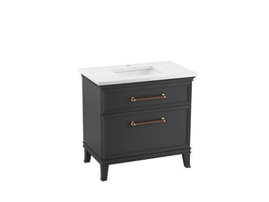 KOHLER K-CM33559-BD1 Harken 36" bathroom vanity cabinet with sink and quartz top