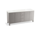 KOHLER K-99512-LG-1WT Jacquard 72" bathroom vanity cabinet with furniture legs, 4 doors and 3 drawers