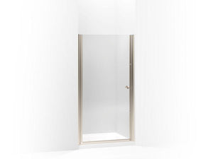 KOHLER 702412-L-ABV Fluence Pivot Shower Door, 65-1/2" H X 36-1/4 - 37-3/4" W, With 1/4" Thick Crystal Clear Glass in Anodized Brushed Bronze