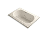 KOHLER K-1170-HC-47 Memoirs 66" x 42" drop-in whirlpool with reversible drain, heater and custom pump location without jet trim