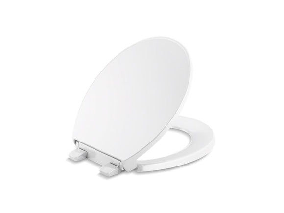 KOHLER K-24494-A Border ReadyLatch Quiet-Close round-front toilet seat with antimicrobial agent