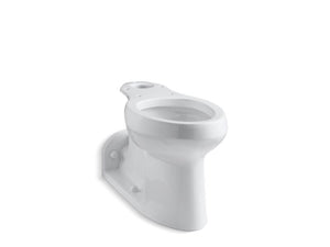 KOHLER K-4305-SS Barrington Floor-mount rear spud antimicrobial toilet bowl with skirted trapway