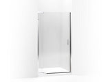 KOHLER 702013-L-SH Purist Pivot Shower Door, 72" H X 39 - 42" W, With 1/4" Thick Crystal Clear Glass in Bright Silver