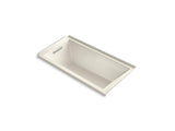 KOHLER K-1167-GVL-96 Underscore Rectangle 60" x 30" integral flange VibrAcoustic + BubbleMassage(TM) Air Bath with left-hand drain