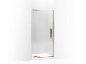 KOHLER 705720-L-SHP Pinstripe Pivot Shower Door, 72-1/4" H X 36-1/4 - 38-3/4" W, With 1/2" Thick Crystal Clear Glass in Bright Polished Silver