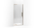KOHLER 705720-L-ABV Pinstripe Pivot Shower Door, 72-1/4" H X 36-1/4 - 38-3/4" W, With 1/2" Thick Crystal Clear Glass in Anodized Brushed Bronze