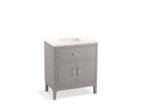 KOHLER K-33552-ASB Seer 30" bathroom vanity cabinet with sink and quartz top