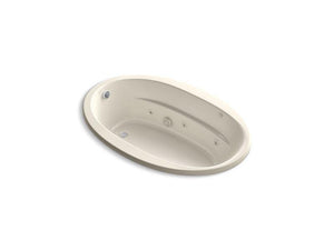 KOHLER K-6347-W1-47 Sunward 66" x 42" drop-in whirlpool with Bask heated surface