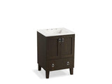 KOHLER K-99527-LG-1WC Poplin 24" bathroom vanity cabinet with legs, 2 doors and 1 drawer