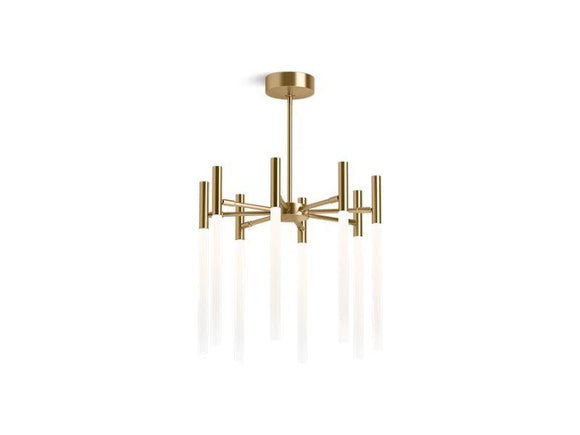 KOHLER 23459-CHLED-BGL Components Eight-Light Led Chandelier in Moderne Brushed Gold