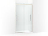 KOHLER 706534-8D3-BNK Prim Frameless Sliding Shower Door in Crystal Clear glass with Anodized Brushed Nickel frame
