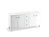 KOHLER K-99512-LG-1WA Jacquard 72" bathroom vanity cabinet with furniture legs, 4 doors and 3 drawers
