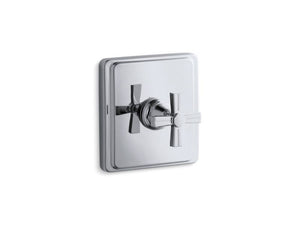 KOHLER K-T13173-3B Pinstripe Valve trim with cross handle for thermostatic valve, requires valve
