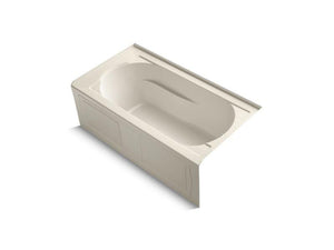 KOHLER K-1184-RAW-47 Devonshire 60" x 32" alcove bath with Bask heated surface, integral apron and right-hand drain