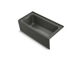 KOHLER K-1946-LAW Archer 60" x 30" alcove bath with Bask heated surface, integral apron, integral flange and left-hand drain