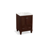 KOHLER K-99514-LG-1WG Damask 24" bathroom vanity cabinet with furniture legs, 2 doors and 1 drawer