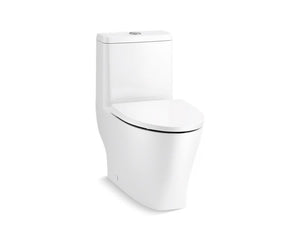 KOHLER K-23188 Reach Curv One-piece compact elongated dual-flush toilet with skirted trapway