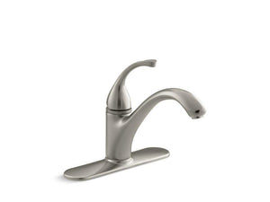 KOHLER 10411-CP Forté 3-Hole Kitchen Sink Faucet With 9-1/16" Spout in Polished Chrome