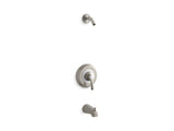 KOHLER TLS12007-4-BN Fairfax Rite-Temp(R) Bath And Shower Trim Set With Npt Spout, Less Showerhead in Vibrant Brushed Nickel