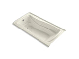KOHLER K-1257-GHLW Mariposa 72" x 36" integral flange Heated BubbleMassage air bath with Bask heated surface and left-hand drain