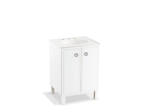 KOHLER K-99500-LG-1WA Jacquard 24" bathroom vanity cabinet with furniture legs and 2 doors