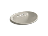 KOHLER K-2839-4-47 Tides Drop-in bathroom sink with 4" centerset faucet holes