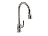 KOHLER K-29709 Artifacts Touchless pull-down kitchen sink faucet with three-funtion sprayhead