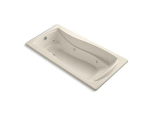 KOHLER K-1257-W1-47 Mariposa 72" x 36" drop-in whirlpool with Bask heated surface and reversible drain