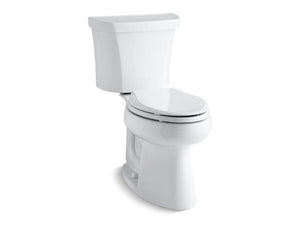 KOHLER 3999-UR-0 Highline Comfort Height Two-Piece Elongated 1.28 Gpf Chair Height Toilet With Right-Hand Trip Lever And Insulated Tank in White