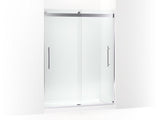 KOHLER K-702423-L Levity Plus Frameless sliding shower door, 77-9/16" H x 56-5/8 - 59-5/8" W, with 5/16"-thick Crystal Clear glass