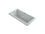 KOHLER K-1822-JH Underscore 66" x 32" heated whirlpool bath with end drain