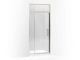KOHLER 705819-L-NX Lattis Pivot Shower Door With Sliding Steam Transom, 89-1/2" H X 36 - 39" W, With 3/8" Thick Crystal Clear Glass in Brushed Nickel