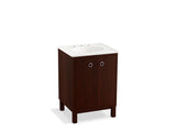 KOHLER K-99500-LG-1WG Jacquard 24" bathroom vanity cabinet with furniture legs and 2 doors