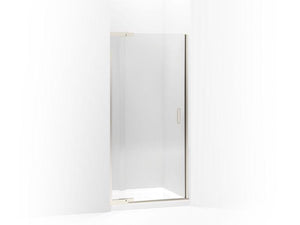 KOHLER 702011-L-SH Purist Pivot Shower Door, 72" H X 33 - 36" W, With 1/4" Thick Crystal Clear Glass in Bright Silver