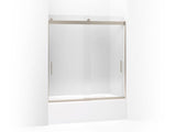 KOHLER K-706003-L Levity Sliding bath door, 62" H x 56-5/8 - 59-5/8" W, with 3/8" thick Crystal Clear glass