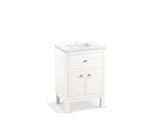 KOHLER K-33530-ASB Beauxline 24" bathroom vanity cabinet with sink and quartz top