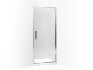 KOHLER 706077-L-SHP Torsion Pivot Shower Door, 76-3/4"H X 36"W With 5/16" Thick Crystal Clear Glass in Bright Polished Silver