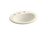 KOHLER K-2196-8-47 Pennington Drop-in bathroom sink with 8" widespread faucet holes