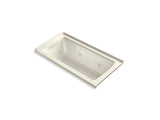 KOHLER K-1947-L Archer 60" x 30" alcove whirlpool bath with integral flange and left-hand drain