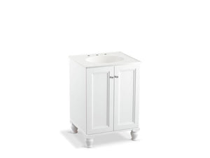 KOHLER K-99513-LG-1WA Damask 24" bathroom vanity cabinet with furniture legs and 2 doors