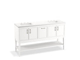 KOHLER K-33581-ASB Winnow 60" bathroom vanity cabinet with sinks and quartz top