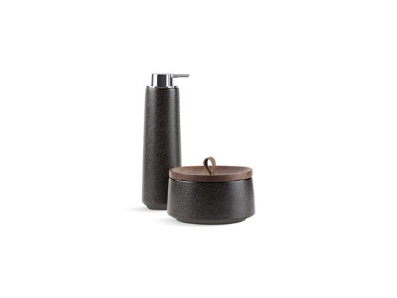 KOHLER K-29591-TB2 Bente Two-piece countertop accessory set, Ebony Pearl