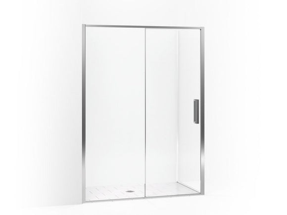 KOHLER K-706091-L Torsion Frameless sliding shower door with return panel, 77