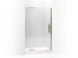 KOHLER 705710-L-ABV Pinstripe Pivot Shower Door, 72-1/4" H X 45-1/4 - 47-3/4" W, With 3/8" Thick Crystal Clear Glass in Anodized Brushed Bronze