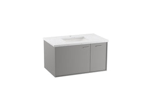 KOHLER K-CM99543-BD1 Jute 36" wall-hung bathroom vanity cabinet with sink and quartz top