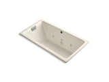 KOHLER K-856-HN-47 Tea-for-Two 66" x 36" drop-in whirlpool with reversible drain, custom pump and heater without trim