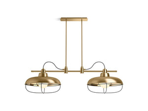 KOHLER K-23661-CH02 Modern Farm Two-light linear chandelier